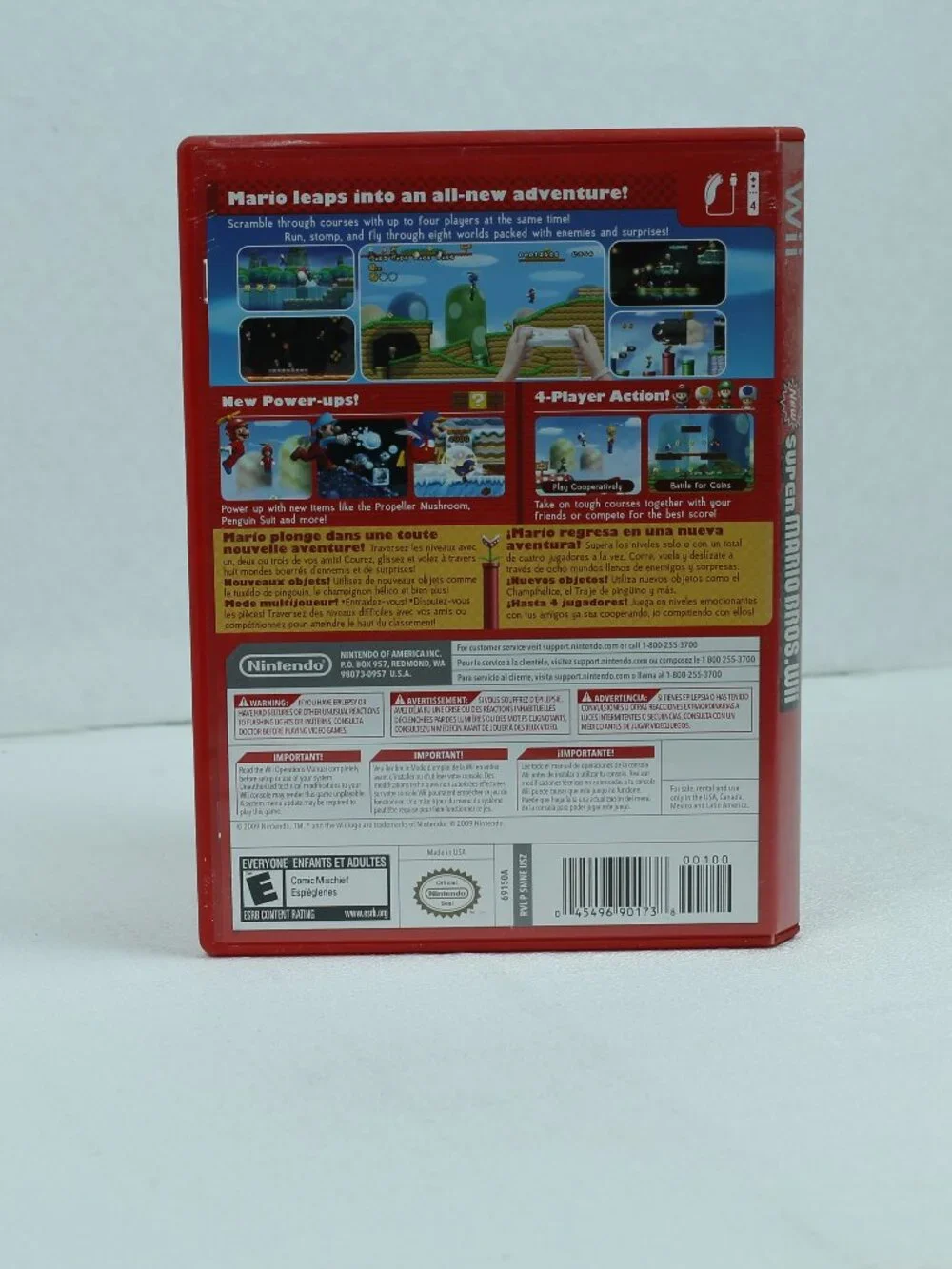 New Super Mario Bros. Wii (Nintendo) Red Case CIB Complete